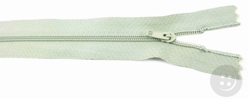 Nedělitelný jemný plastový spirálový zip (velikost číslo 3) různé barvy - délka 12 cm - 60 cm