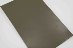 Samolepicí kožená záplata - khaki hnědá - rozměr 16 cm x 10 cm