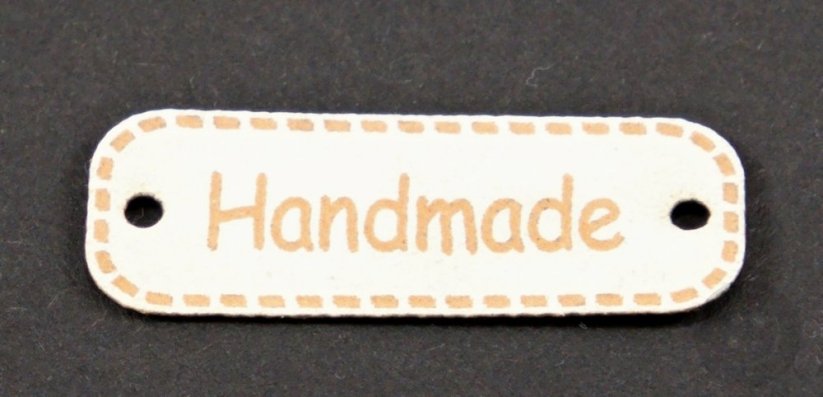 Našívací kožená cedulka Handmade - rozměr 3 cm x 1 cm