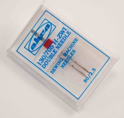 Dvojjehla AKRA stretchová do šicích strojů - 1 ks - velikost 80/2,5