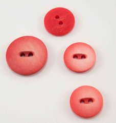 Hole button - red highlight - diameter 1,5 cm