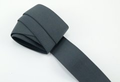 Colored elastic - dark grey - width 4 cm - medium soft