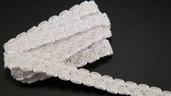 Galloon trim - white - width 1.4 cm
