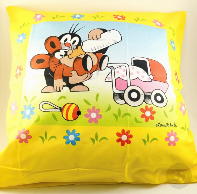 Mole and baby - cushion cover with zipper