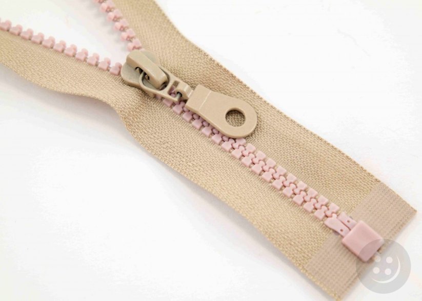 Dělitelný kostěný zip - délka (30 - 95 cm) - různé barvy