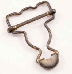 Kovová šlová pracka - staromosazná - prievlak 4 cm