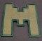 Nažehľovacia záplata - Minecraft M LOGO - rozmer 6 cm x 7 cm
