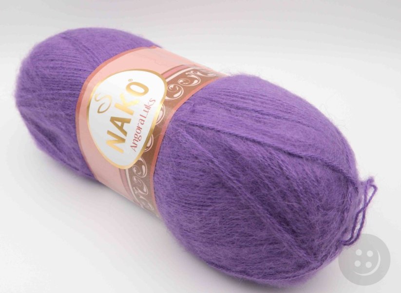 Priadza Angora luks - fialová - 13864