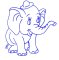 Embroidery pattern for children - baby elephant - dimensions 25 cm x 25 cm