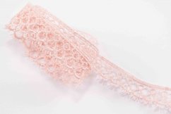 Guipure lace trim - old pink - width 1,8 cm