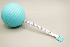 Krejčovský metr svinovací 150 cm - klubíčko - tyrkysová