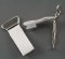 Metal garter clip - white - pulling hole width 1.8 cm