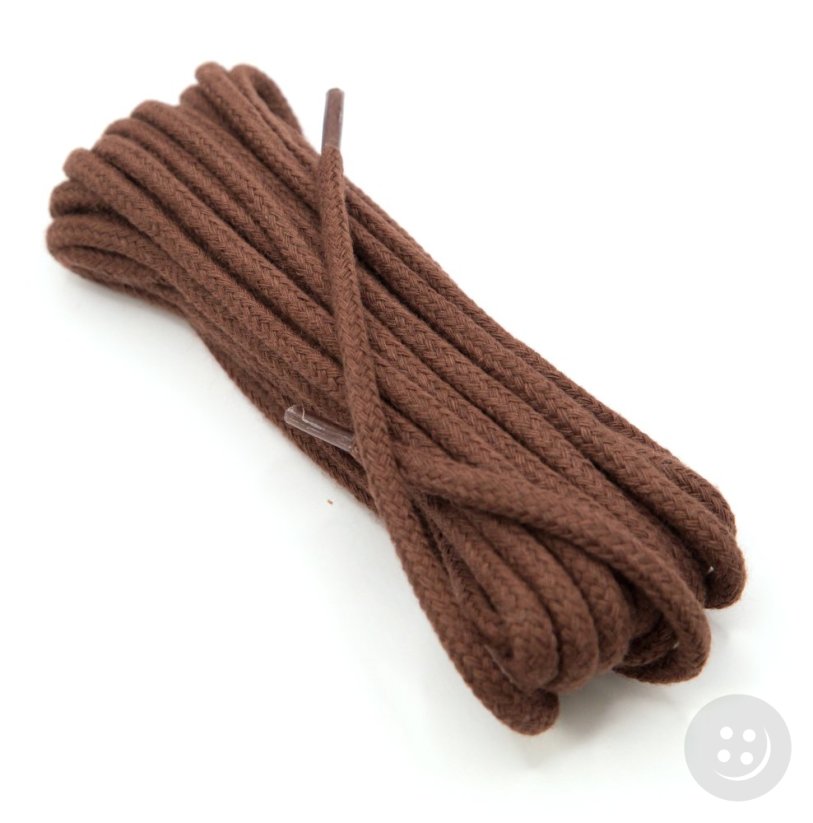 Shoe laces round - brown - length 80 cm