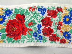 Trachtenborte - weiß - Breite 9,9 cm