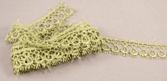 Vzdušná čipka - svetlá khaki - šírka 1,8 cm