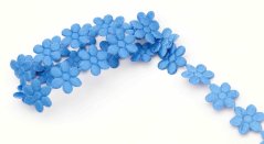 Satinblumen am Meter - königsblau - Breite 1,5 cm