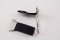 Metal garter clip - black - pulling hole width 1.8 cm