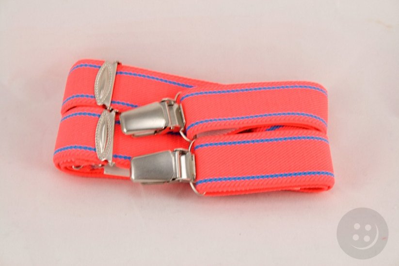 Children's suspenders - orange - width 2,5 cm