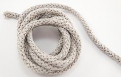 Bavlnená odevná šnúra - béžovo šedá - priemer 0,5 cm