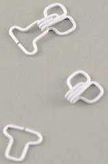 Hacken und Augen - weiß - Größe 1,6 cm x 1 cm