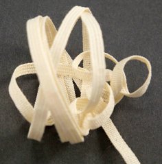 Pútková stuha - smotanová - šírka 0,6 cm