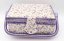 Textile box for sewing supplies - small purple flowers - dimensions 25 x 15 x 9 cm