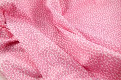 Bavlněné plátno se srdíčky - růžová na bílém podkladu
