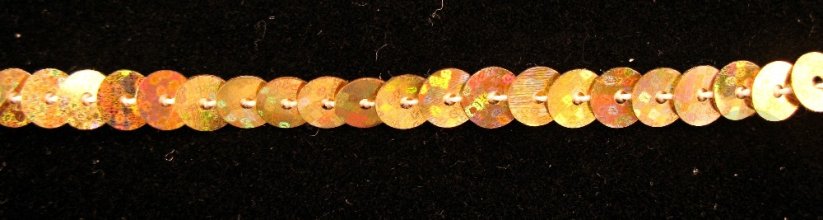 Pailletten - Meterware - gold - Breite 0,4 cm