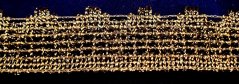 Metallic gimp braid trim - gold, black - width 3,7 cm