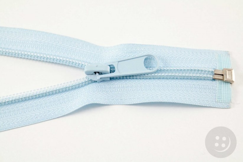 Dělitelné plastové spirálové bundové zipy různé barvy - délka 30 cm - 90 cm - Délka: 70 cm, Barvy spirálových bundových zipů: modrá