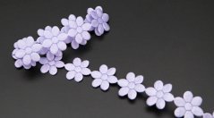 Satinblumen am Meter - lavendel - Breite 2 cm