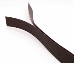 Sew-on Velcro - dark brown - width 2 cm