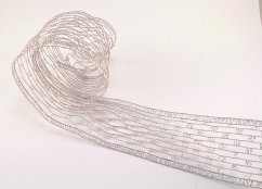 Lurex ribbon - silver - width 5 cm