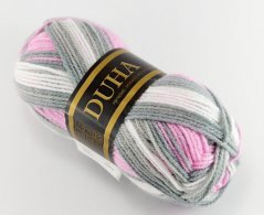 Yarn Duha - white, gray, pink - 41