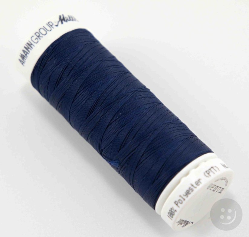Extra elastic polyester thread - dark blue - length 130 m