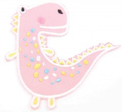 Iron-on patch - pink dragon