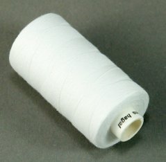 Niť Unipoly - 100% polyester - biela - 1000m