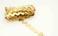 Leonský prýmek - hadovka - zlatá - šíře 0,9 cm