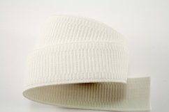 Soft colored elastic - white - width 3 cm