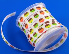 Grosgrain ribbon - cupcakes - width 0,8 cm
