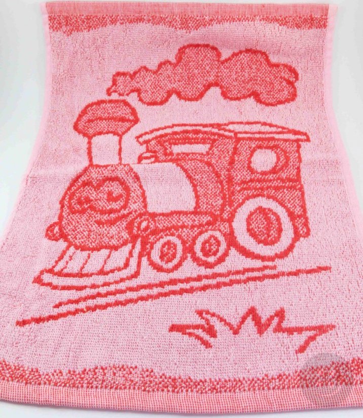Kinder-Handtuch rot – Zug