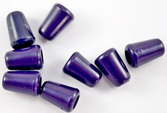 Plastic cord end - dark purple - pulling hole diameter 0,5 cm