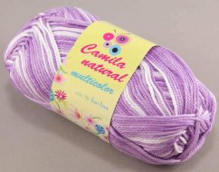Příze Camila natural multicolor - fialovobílá - číslo barvy 9133