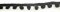 Pompoms (0.8 mm ribbon, total with a bambulka 2.8 cm) - black