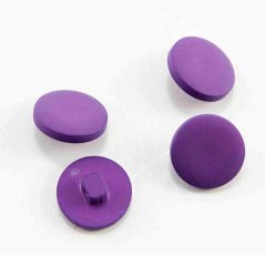 Shank button - matt purple - diameter 1.5 cm