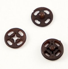 Plastic snap - dark brown - diameter 1.1 cm