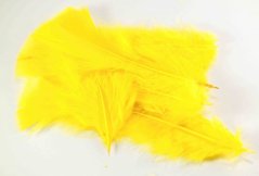 Turkey feather - yellow - length 11 cm - 17 cm