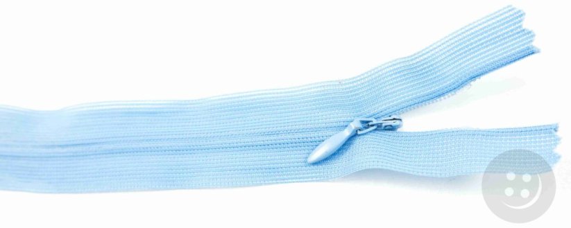 Nedělitelný skrytý zip (3mm) různé barvy - délka 18 cm - 60 cm