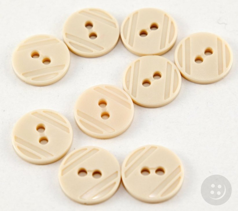 Buttonhole button - beige - diameter 1.5 cm