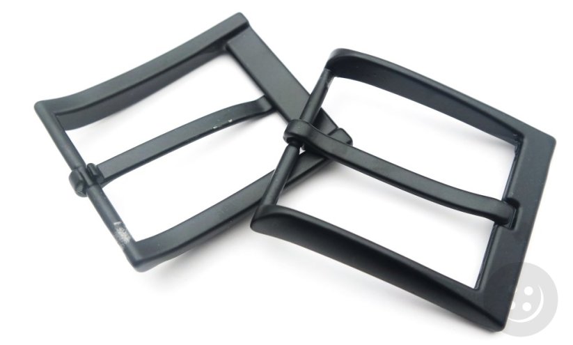 Quadratische schwarze Metall-Gürtelschnalle mit Dorn